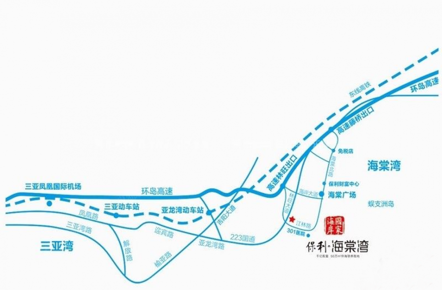 三亚保利海棠湾别墅区位图
