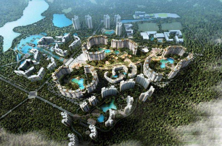 万科湖畔度假公园鸟瞰图