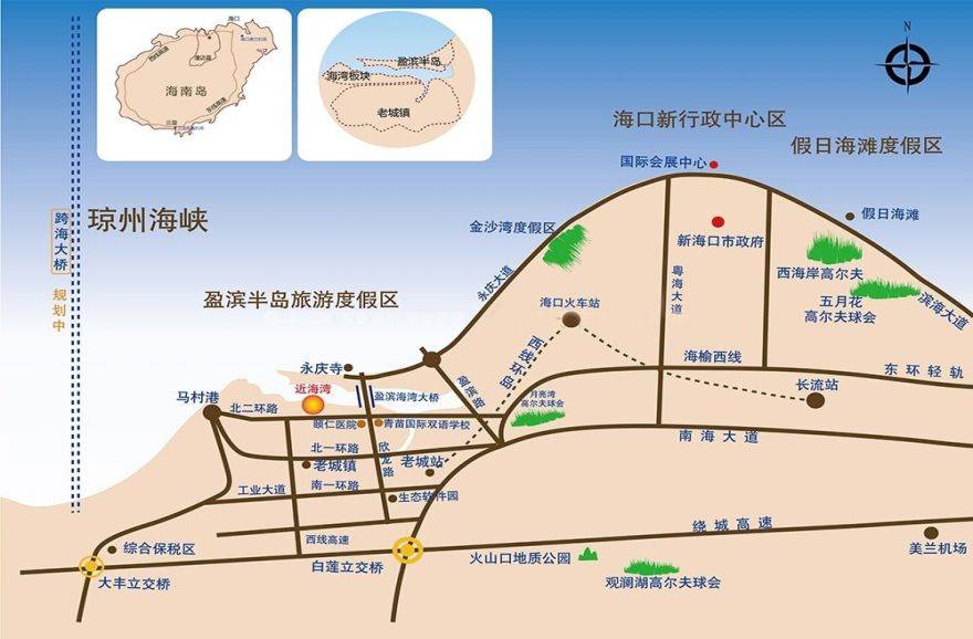 正光观海交通图