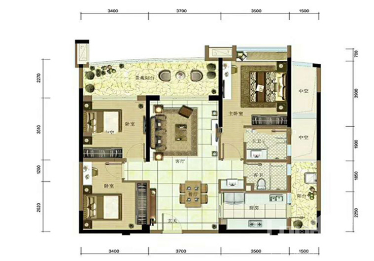 雅居乐清水湾户型图