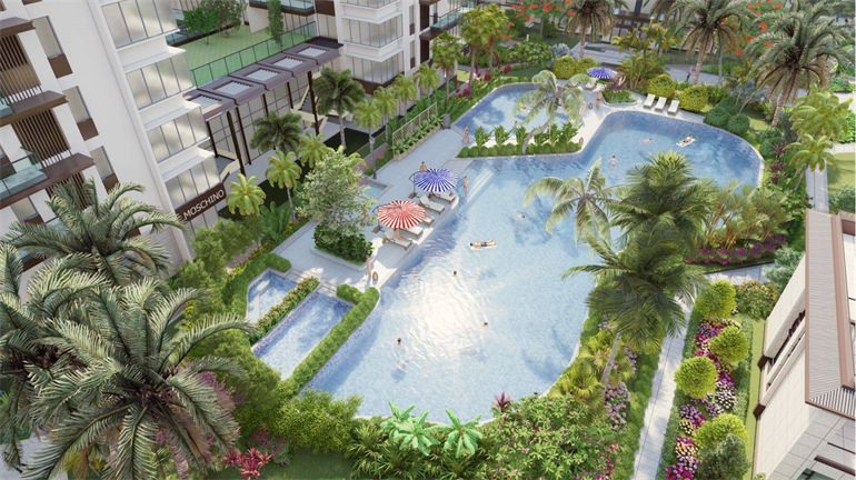 三亚开创白玉海棠主推建面约107㎡户型，均价27000元/㎡(图4)