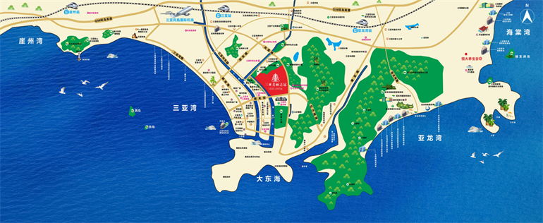 三亚恒大美丽之冠｜立繁华之上，毗邻自然山水(图2)