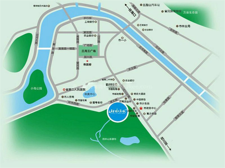 五指山山水名城｜置身花影缤纷之中，住宅建面43-99㎡(图3)