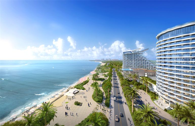东方海鸥湾,地处北纬18°,步行即可到达海边(图1) 东方海鸥湾,地处北纬18°,步行即可到达海边(图1)