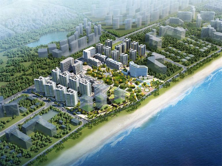 三亚万科海上大都会左岸主推住宅产品，建面约86-160㎡(图2)