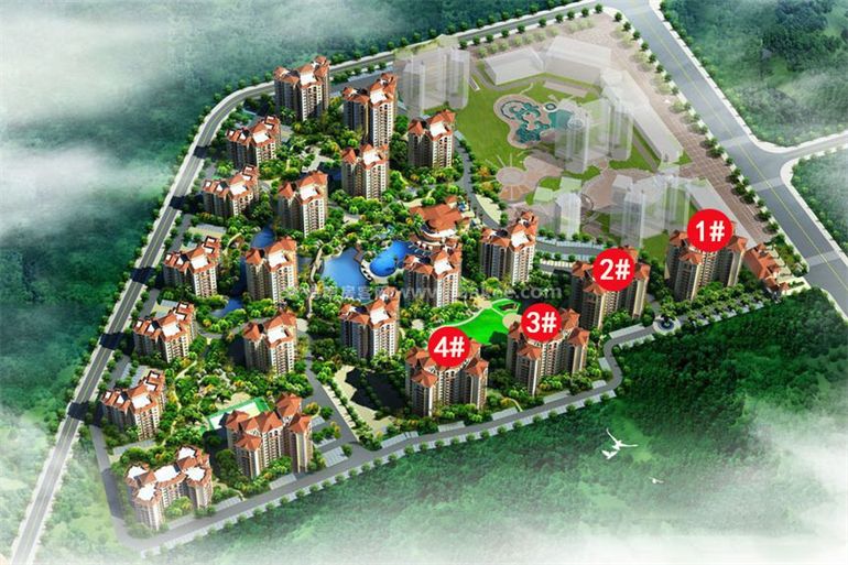 万宁翡翠花园｜舒适楼间距，尽享开阔视野(图2)
