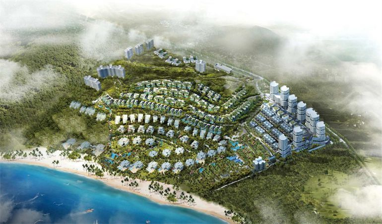 陵水融创钻石海岸享私人庭院和泳池，建面约242㎡(图2)
