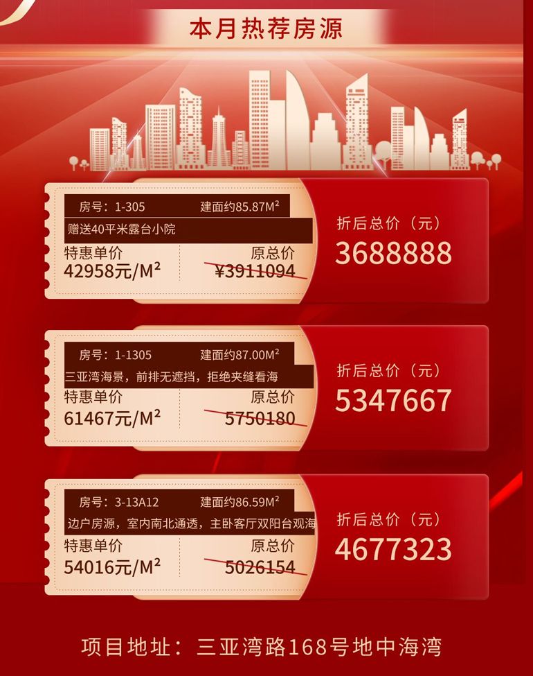 三亚地中海湾推出3套特惠房源,折合总价约368万元/套起(图1) 微信图片_20240114182248.jpg
