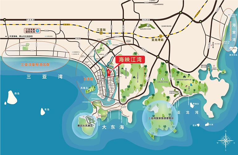 三亚海映江湾临河瞰海，主力户型建面约62-108㎡两至三房(图3)