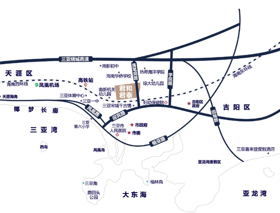 三亚君和君泰，一期70年住宅在售小户型建面约47-75㎡(图2)