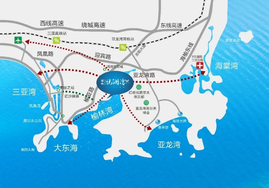 三亚绿地悦澜湾房源在售，主力户型建面约50-131㎡(图3)