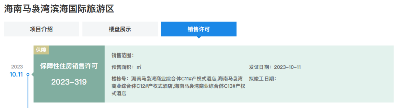 海南马袅湾滨海国际C11#产权式酒店预售证已下            </h1>(图1)